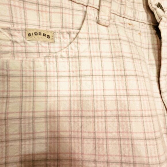 Rider Women Pink and Gray Check Casual Minimalist Shorts Size12 M - Picture 4 of 5